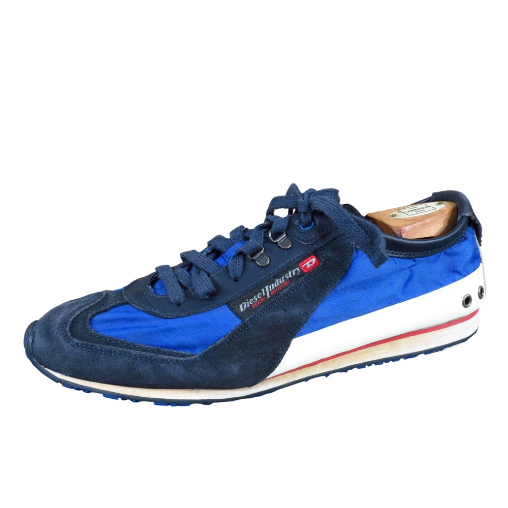 Diesel Unforgettable Mens Fashion Sneakers Size 10.5 Lifestyle Blue Navy White